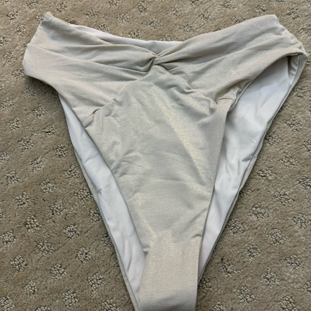 High waisted L*Space bikini bottom in Bone color